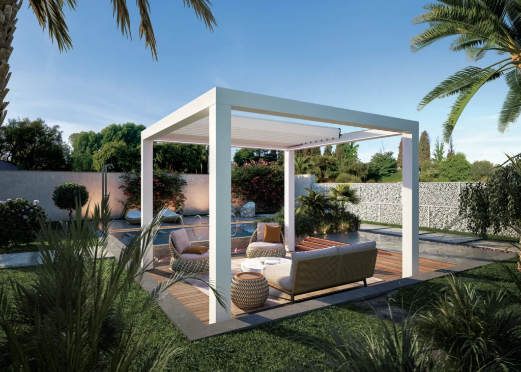 lamellendach-pergonext-Isometrie-outdoor-pool-sitzbereich