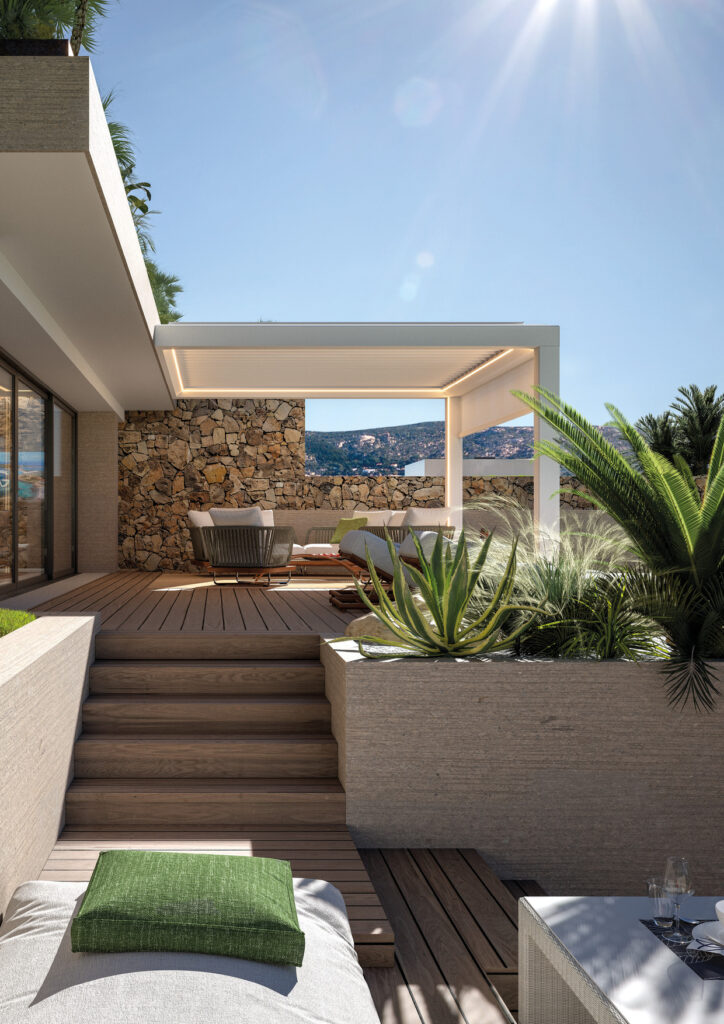 lamellendach-pergospace-seitenansicht-weiss-terrasse