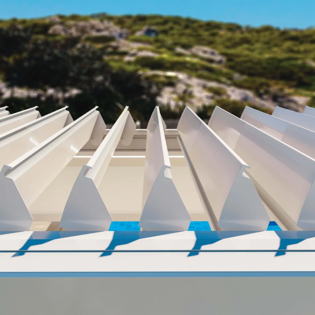 lamellendach-pergoklima-lamellen-weiss-closeup